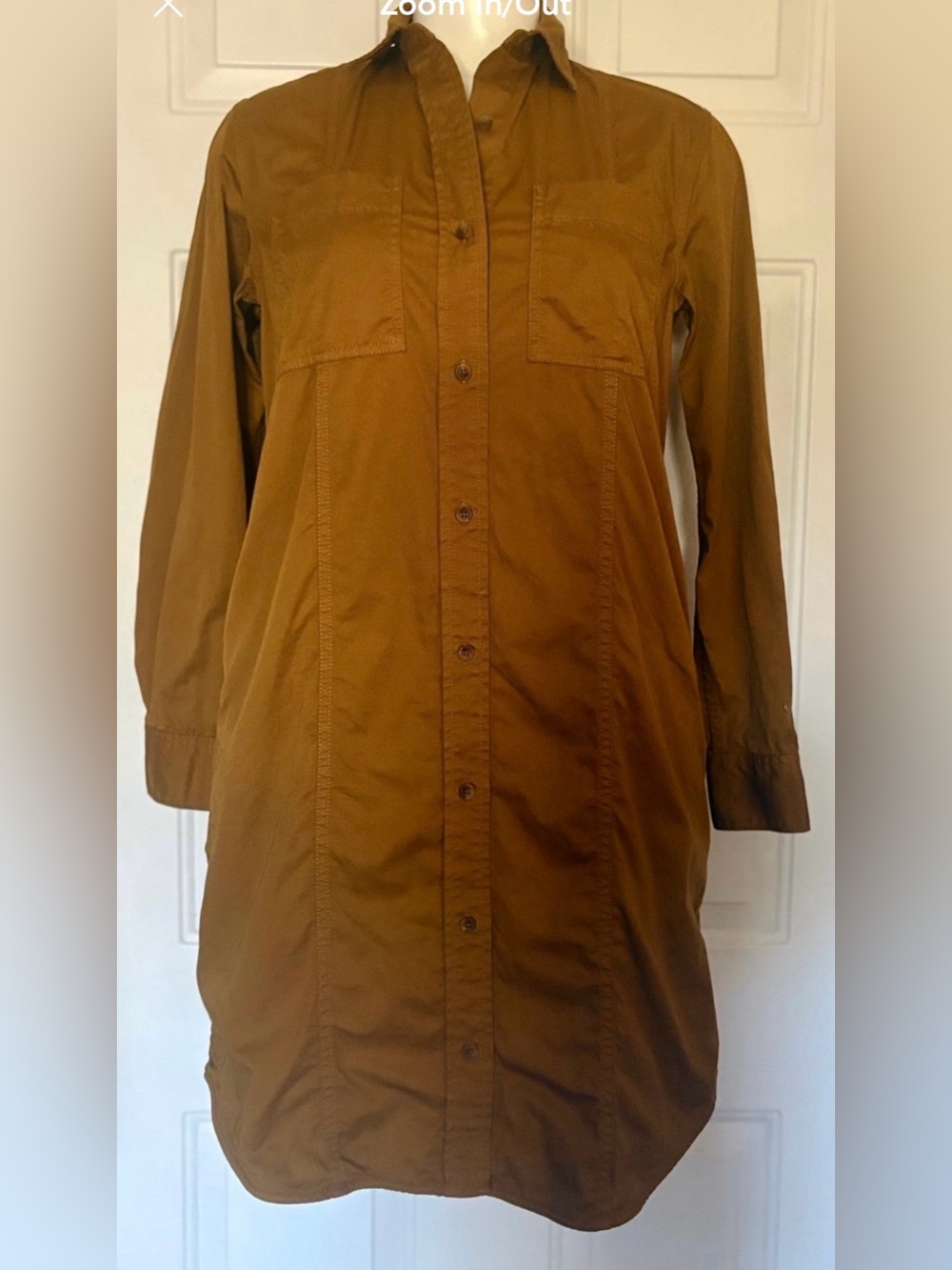 Everlane Brass Modern Utility Shirt Dress Women’s size 4